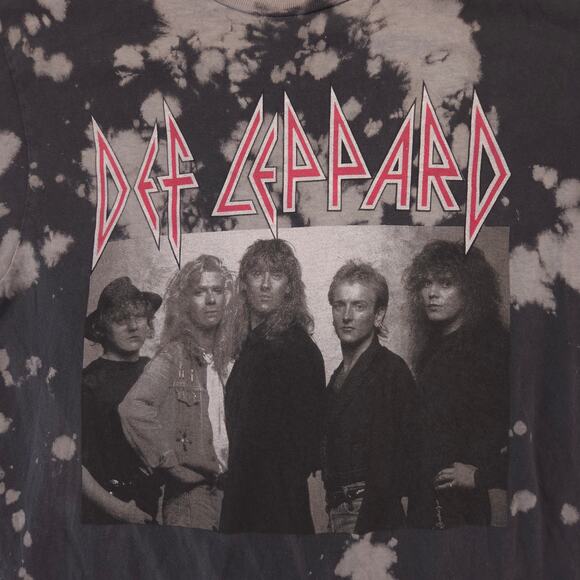 Def Leppard Band Graphic Crew Neck T Shirt Adult Mens Size Medium M Tie Dye - Picture 4 of 9
